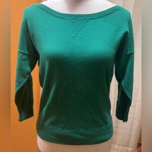 American Eagle | Women’s Emerald Green 3.25 Sleeves Sweater Top Size Medium